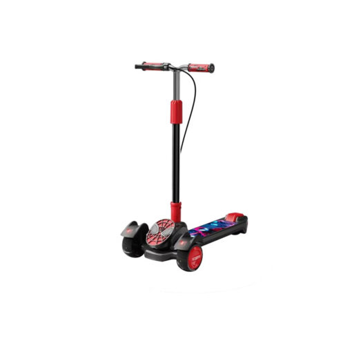Spider-Man Style 3-Wheel Kids Scooter – Adjustable with LED Lights
